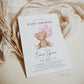 Bear with Balloons Baby Shower Bundle of 60+ Games, Signs, Tags, Labels . Girl Pink . Printable Editable Template Instant Download Templett