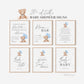 Bear with Bow Balloons Baby Shower Bundle of 60+ Games, Signs, Tags, Labels, Blue Boy, Printable Editable Template Instant Download Templett