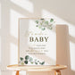 Lets Make a Baby Game Sign . Play Dough Baby . Boy Girl Neutral Shower . Greenery Gold . PRINTABLE Editable Template Download Templett G2-T