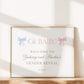 Welcome Sign Oh Baby Gender Reveal, He or She What Will Baby Be, Pink and Blue Bows Baby Gender Reveal, Template Instant Download TEMPLETT