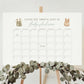 Guess the Arrival Date Calendar Game, Boho Gender Reveal, Guess Birth Date, Boy Girl Neutral Baby Shower, Template Download TEMPLETT GR2-T