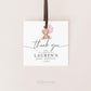 Bear Baby Shower Thank You Favor Tags Template, Baby Girl Pink Bow Balloons Tags Stickers Labels, Personalized Editable PRINTABLE Templett
