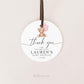 Bear Baby Shower Thank You Favor Tags Template, Baby Girl Pink Bow Balloons Tags Stickers Labels, Personalized Editable PRINTABLE Templett