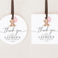 Bear Baby Shower Thank You Favor Tags Template, Baby Girl Pink Bow Balloons Tags Stickers Labels, Personalized Editable PRINTABLE Templett
