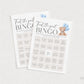 Find the Guest Bingo Baby Shower Game, Bear with Blue Bow Balloons, Boy Teddy Bear, We Can Bearly Wait, Editable Template Download TEMPLETT