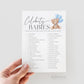 Celebrity Babies Baby Shower Game, Bear with Blue Bow Balloons, Boy Teddy Bear, We Can Bearly Wait, Editable Template Download TEMPLETT