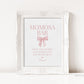 Momosa Bar Sign, Pink Bow Baby Shower, Mimosa Bubbly Bar Drinks Sign, Girl Baby Sprinkle, Editable Template Digital Download TEMPLETT