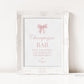 Champagne Bar Sign, Pink Bow Baby Bridal Shower, Mimosa Bubbly Bar Drinks Sign, Baby Sprinkle, Editable Template Digital Download TEMPLETT