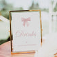 Drinks Sign, Pink Bow Baby Shower, Sprinkle, Bridal Shower, First Birthday, Party Drink Table Sign, Editable Template Download TEMPLETT