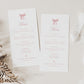 Menu Pink Bow, Baby Shower Sprinkle, Bridal Shower, Editable Menu, PRINTABLE Editable Instant Download TEMPLETT