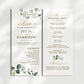 Wedding Program Editable Template . Ceremony Program. Greenery and Gold Modern Boho Wedding . Printable Instant Download TEMPLETT