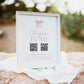 Diaper Fund, Pink Bow Girl Baby Shower, QR Code Venmo CashApp Paypal Zelle Cash Gift, Editable Template Digital Download TEMPLETT