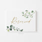 Reserved Wedding Chair Row Hanging Sign . Chair Tag . Greenery + Gold . Boho Wedding Decor . Printable Instant Digital Download G2