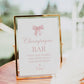 Champagne Bar Sign, Pink Bow Baby Bridal Shower, Mimosa Bubbly Bar Drinks Sign, Baby Sprinkle, Editable Template Digital Download TEMPLETT