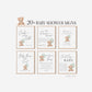 Bear Bundle of 20+ Baby Shower Signs . Teddy + Sage Green Balloons, Boy Girl Neutral, Can Bearly Wait, Editable Template Download Templett