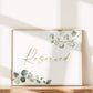 Reserved Wedding Chair Row Hanging Sign . Chair Tag . Greenery + Gold . Boho Wedding Decor . Printable Instant Digital Download G2