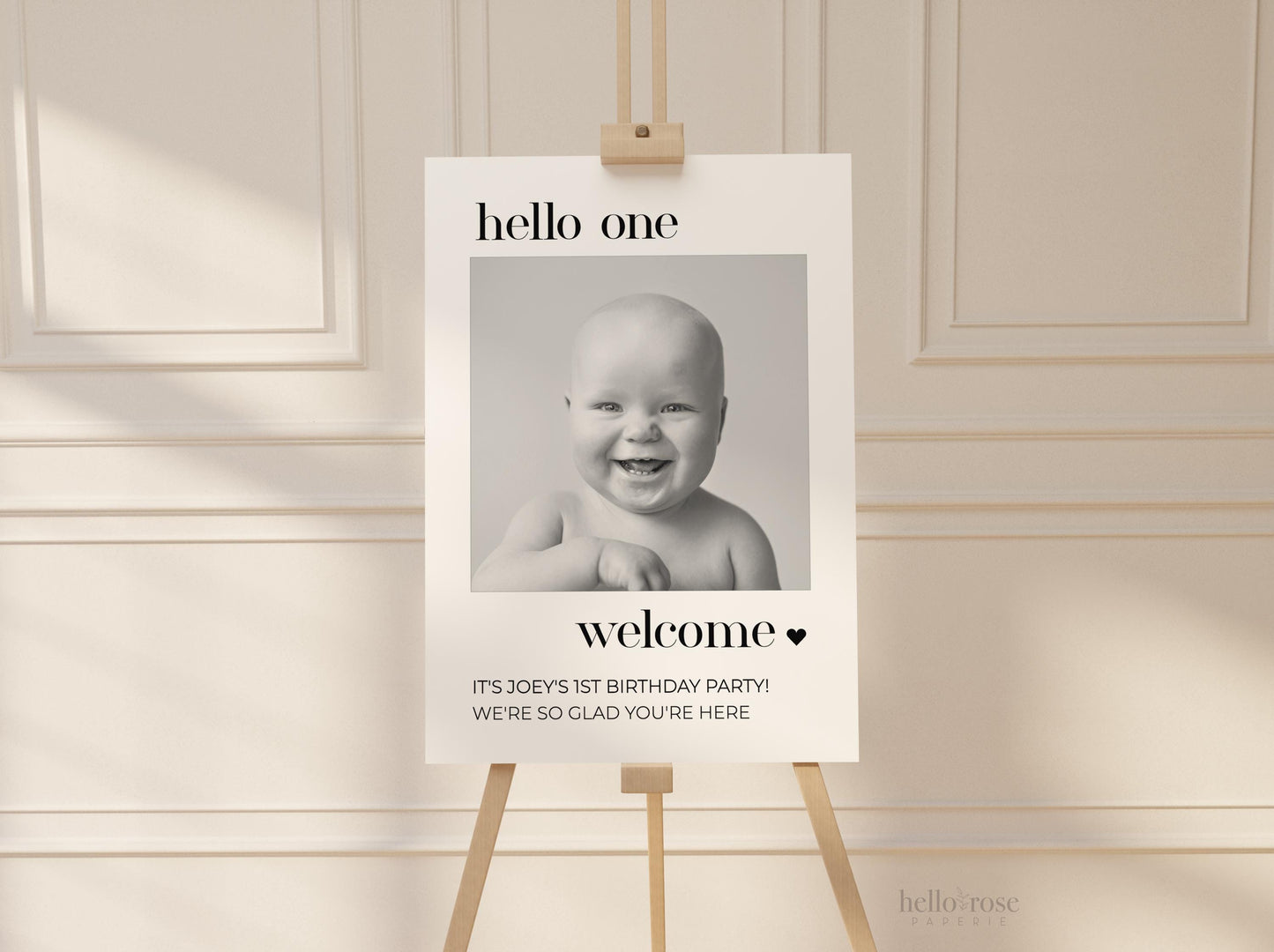 Kids Birthday Welcome Sign, Hello Photo Sign, Boy or Girl First Second Third Fourth Fifth, Editable Template Digital Download TEMPLETT