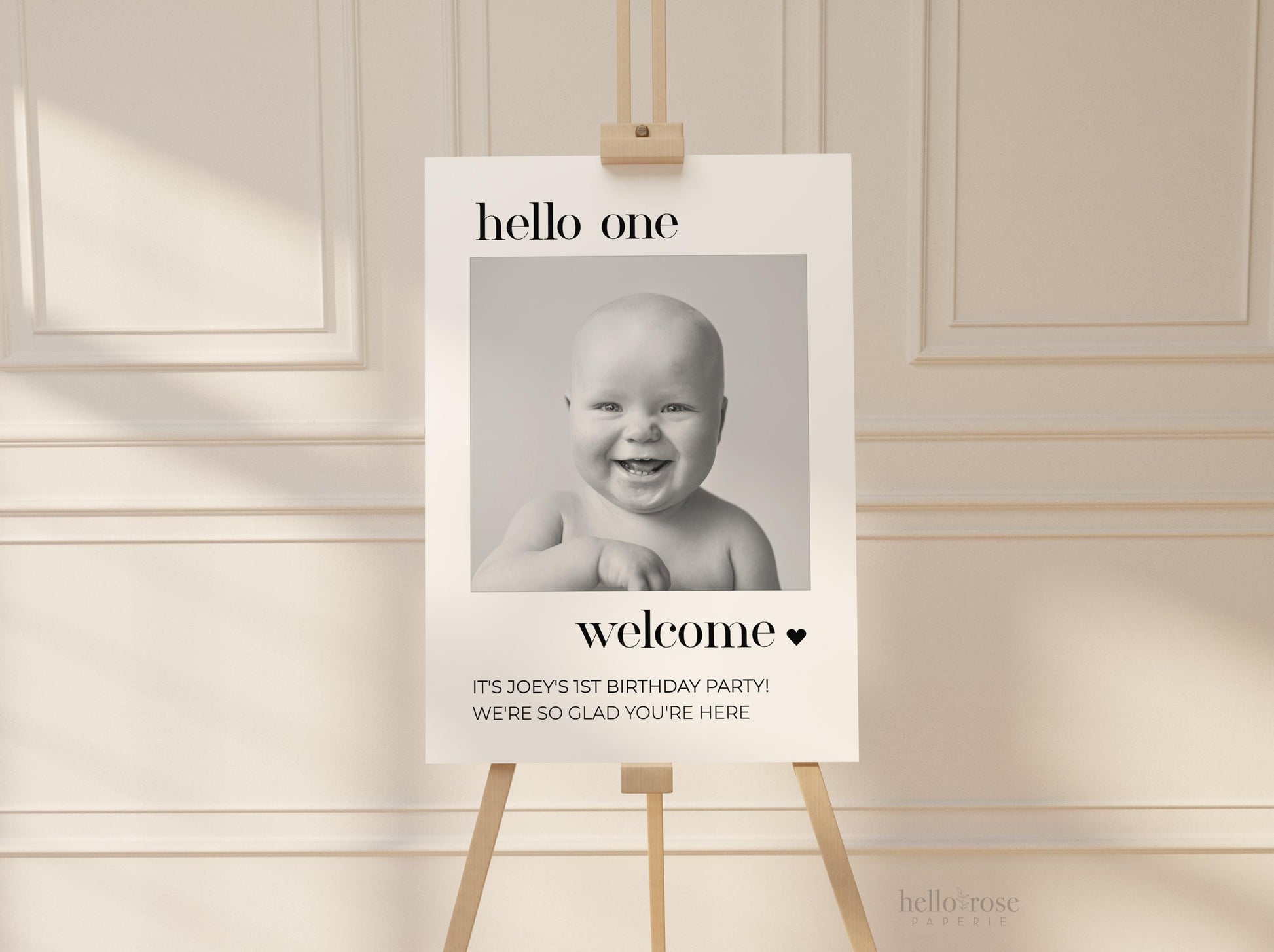 Kids Birthday Welcome Sign, Hello Photo Sign, Boy or Girl First Second Third Fourth Fifth, Editable Template Digital Download TEMPLETT