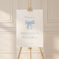 Bow Welcome Sign, Blue Bow Bridal Shower, Bachelorette Party, Birthday, Couples Shower, Printable Editable Template Download TEMPLETT