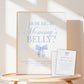 How Big is Mommy's Belly Blue Bow Baby Shower Game, Guess the Belly Size String Game, Boy Baby, Editable Template Digital Download TEMPLETT