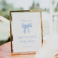 Bow Welcome Sign, Blue Bow Baby Bridal Shower, Boy Baby Sprinkle, Birthday, Couples Shower, Printable Editable Template Download TEMPLETT