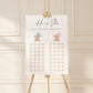He or She What Will Baby Be, Gender Guess Sign, Bear with Pink Blue Balloons Baby Gender Reveal Game, Editable Template Download TEMPLETT
