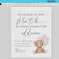 Help the Busy Mom to Be Addressee Baby Shower Envelope Sign, Bear with White Balloons, Boy Girl Baby Shower, Sprinkle, Template Download