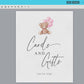 Cards and Gifts Baby Shower Sign, Teddy Bear with Pink Balloons, Girl Baby Shower, Baby Sprinkle,  We Can Bearly Wait, Template Download