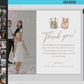 Gender Reveal Thank You Card with Photo, Boho Minimalist Baby Shower, Gender Neutral, PRINTABLE Template Templett Instant Download GR2-T