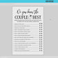Do You Know the Couple Best PRINTABLE Bridal Shower Game . Couples Shower Game . Kraft + Minimalist . Editable Template Download Templett