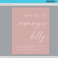 How Big is Mommy's Belly Boho Baby Shower Games Printable Sign . Blush Pink Girl Minimalist . Editable Template . Instant Download Templett