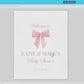 Editable Welcome Sign, Pink Bow Baby Shower, Girl Baby Sprinkle, Birthday, Couples Shower, Template Digital Download TEMPLETT