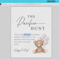 Pacifier Hunt Baby Shower Game Sign, Teddy Bear with Beige Balloons, Boy Girl Baby Shower, Sprinkle, We Can Bearly Wait, Template Download