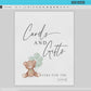 Cards and Gifts Baby Shower Sign, Teddy Bear Beige Balloons, Girl Boy Baby Shower Sprinkle, We Can Bearly Wait, Template Download TEMPLETT