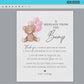 A Message from the Bump Baby Shower Sign, Bump Sign, Message From Baby, Bear Pink Balloons, Girl Baby Shower, PRINTABLE Template Download