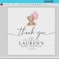 Bear Baby Shower Thank You Favor Tags Template, Baby Girl Pink Bow Balloons Tags Stickers Labels,  Personalized Editable PRINTABLE Templett