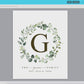 Personalized Family Name Printable Christmas Gift Sign . Last Name Monogram Established Date . Wedding Anniversary . Download Templett