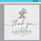 Bear Baby Shower Thank You Favor Tags Template . Boy Blue Balloons Tags Stickers Labels . Personalized Editable PRINTABLE Templett Download