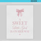 A Sweet Little Girl is on Her Way Pink Bow Baby Shower, Welcome Favors Sign, Girl Baby Sprinkle, Editable Template Digital Download TEMPLETT