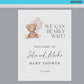 Can Bearly Wait Welcome Baby Shower Sign Bear with Beige Balloons, Girl Boy, Couples Shower, Can Bearly Wait, Editable Download TEMPLETT