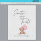 Sweets and Treats Baby Shower Favors Printable Sign, Bear with Pink Balloons, Girl Baby Shower, Baby Sprinkle, Template Download Templett