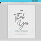Thank You Sign Editable Template . Please Take One . Wedding Bridal Baby Shower . Minimalist PRINTABLE Instant Download Templett M2-T