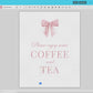 Coffee and Tea Sign, Pink Bow Baby Shower, Sprinkle, Bridal Shower, First Birthday, Drinks Table Sign, Editable Template Download TEMPLETT