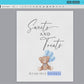 Sweets and Treats Baby Shower Favors Printable Sign, Bear with Blue Balloons, Boy Baby Shower, Baby Sprinkle, Template Download Templett