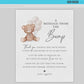 A Message from the Bump Baby Shower Sign, Message From Baby, Bear White Balloons, Girl Boy Baby Shower, PRINTABLE Template Download Templett